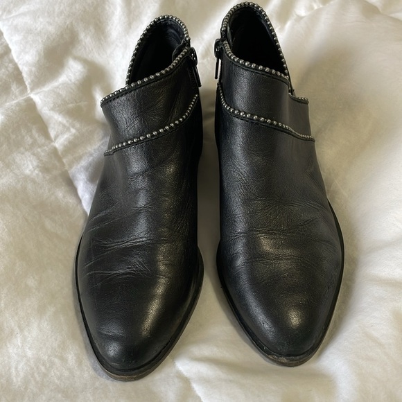 LUCKY BRAND | PERRMA |Studded|Round Toe |Ankle |Leather Bootie |Black | Size 6.5 - Picture 5 of 14